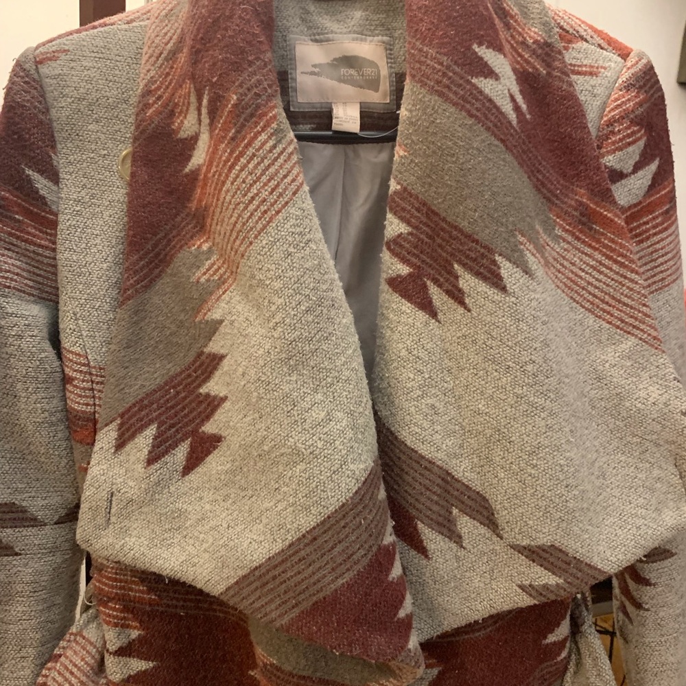 Forever 21 Wrap Jacket Ganado Patterned - image 6